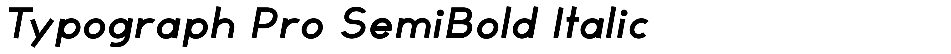 Typograph Pro SemiBold Italic